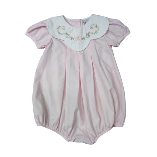 Pink Shadow Embroidered Collar Bubble