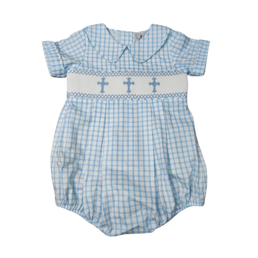 Smocked Blue Cross Bubble