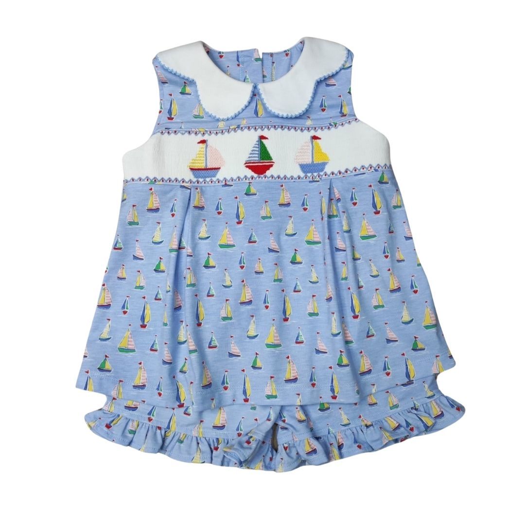 Sailboat Pleat Front Short Set